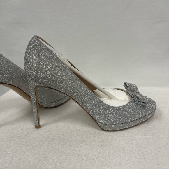 Salvatore Ferragamo - Osimoglit Womens Leather Slip On Pumps Heels in Silver NWT - Picture 5 of 10